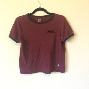 Maroon vans shirt size M